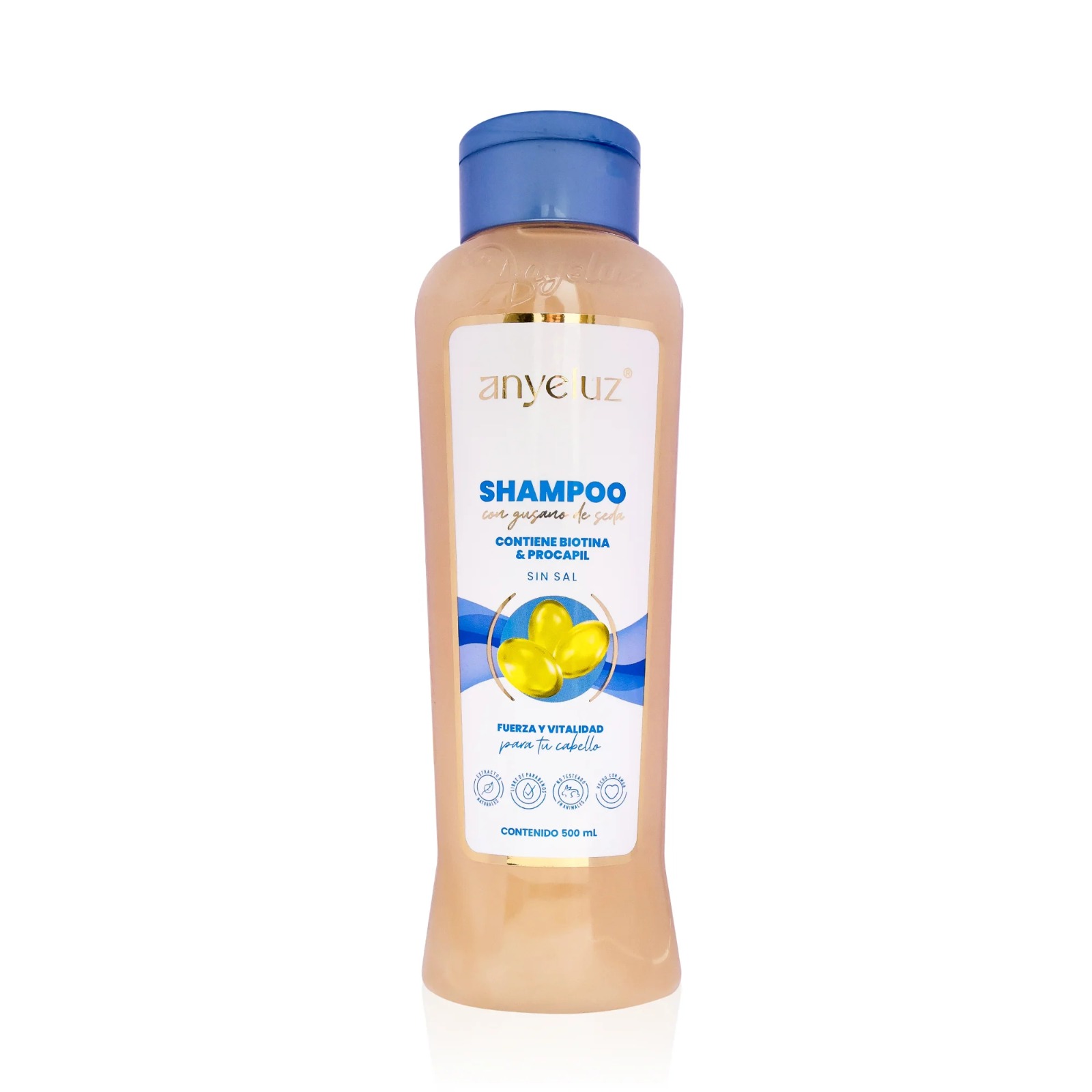 SHAMPOO CON GUSANO DE SEDA ANYELUZ