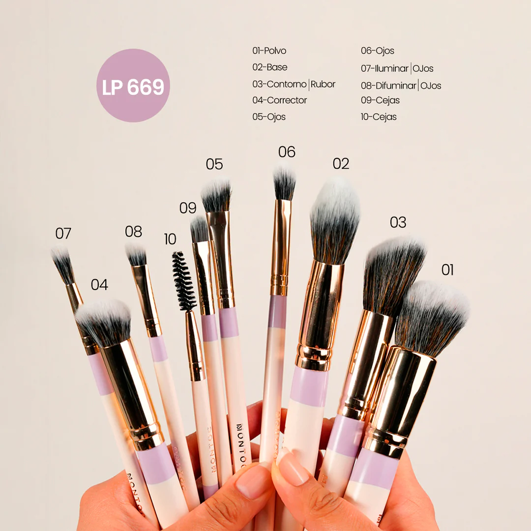 KIT DE BROCHAS FLUFFY X 10 PIEZAS - Image 6