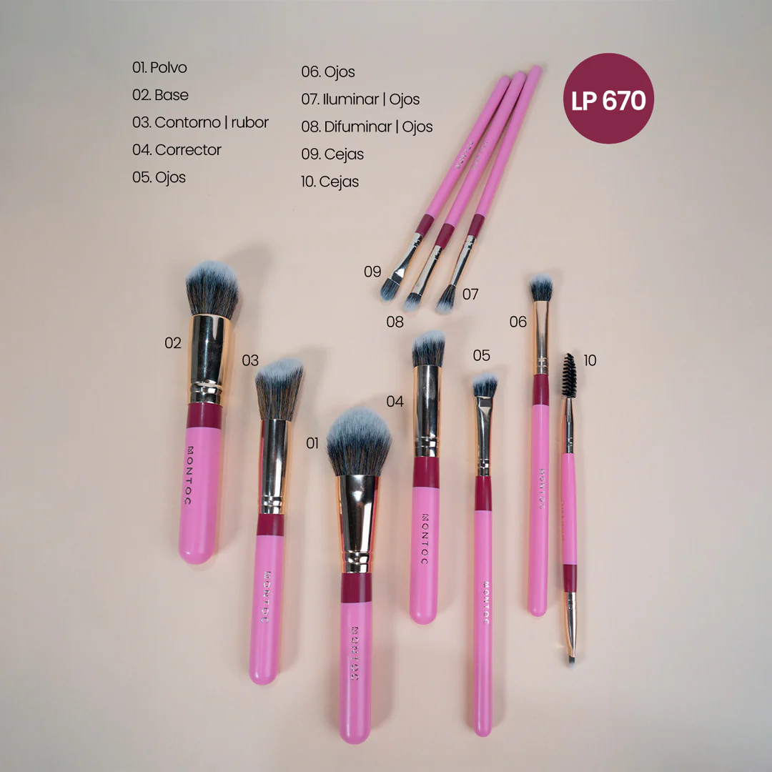 KIT DE BROCHAS FLUFFY X 10 PIEZAS - Image 4