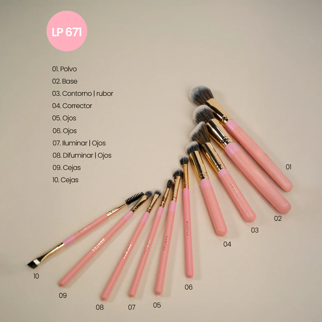 KIT DE BROCHAS FLUFFY X 10 PIEZAS - Image 7