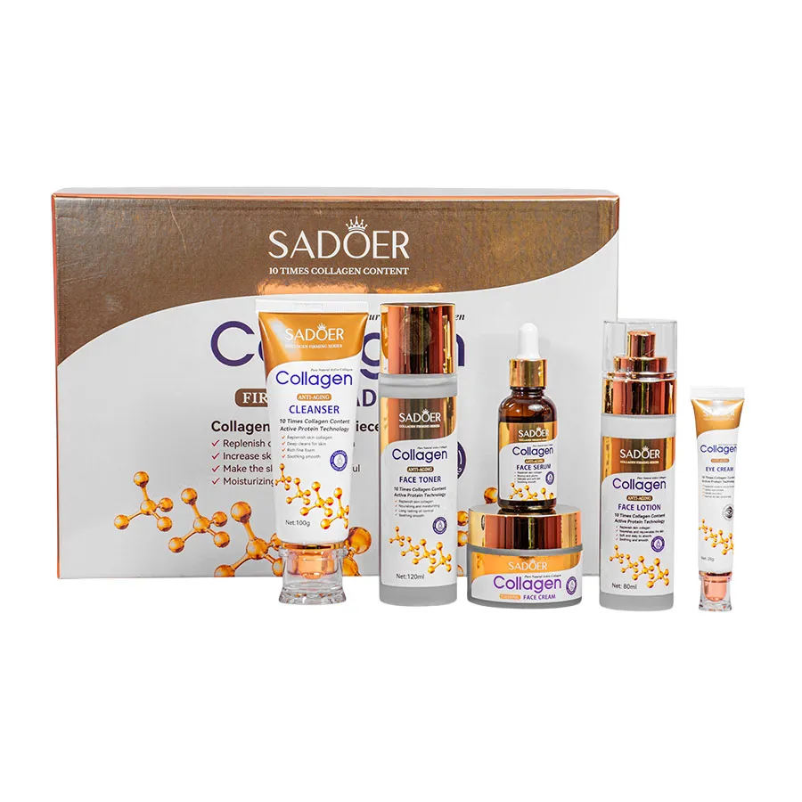KIT FACIAL COLÁGENO ANTI-EDAD SADOER 6 PIEZAS