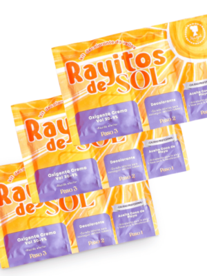 KIT DECOLORANTE DE VELLOS RAYITOS DE SOL X3 SOBRES