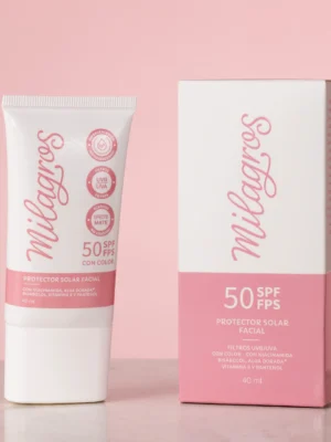MILAGROS PROTECTOR SOLAR FACIAL SPF 50 FPS CON COLOR