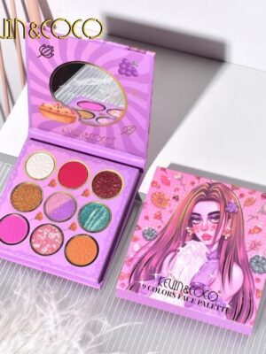 PALETA DE SOMBRAS KEVIN & COCO 9 COLORES PURPLE GLAM