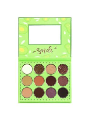 PALETA DE SOMBRAS SMILE GREEN EDITION – 12 COLORES