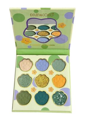 PALETA DE SOMBRAS KEVIN & COCO 9 COLORES GREEN POP
