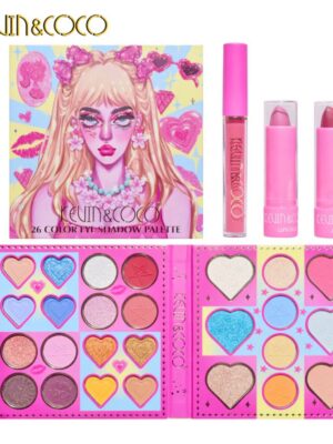 PALETA DE MAQUILLAJE KEVIN & COCO 26 COLORES CON LABIALES