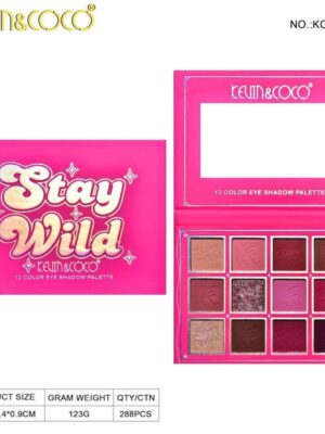 PALETA DE SOMBRAS STAY WILD KEVIN & COCO 12 COLORES