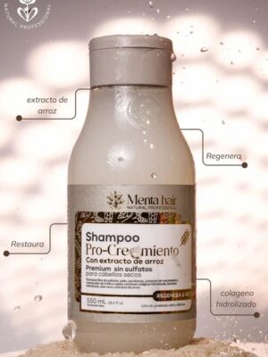 SHAMPOO PRO-CRECIMIENTO CON EXTRACTO DE ARROZ X550ML