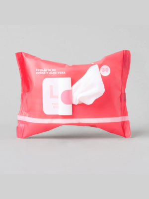 TOALLITAS DESMAQUILLANTES CON EXTRACTO DE ROSAS Y ALOE VERA