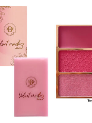 PALETA DE RUBORES Y ILUMINADOR VELVET CRUSH X3 BLOOMSHELL TONO 08