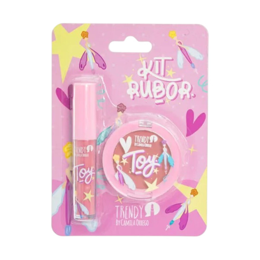 KIT RUBOR Y BRILLO LABIAL TOYS TRENDY BY CAMILA ORREGO