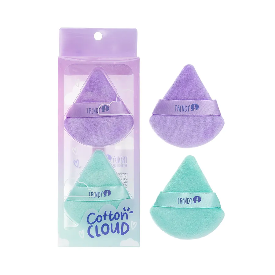 BORLAS PARA MAQUILLAJE COTTON CLOUD X2 TRENDY