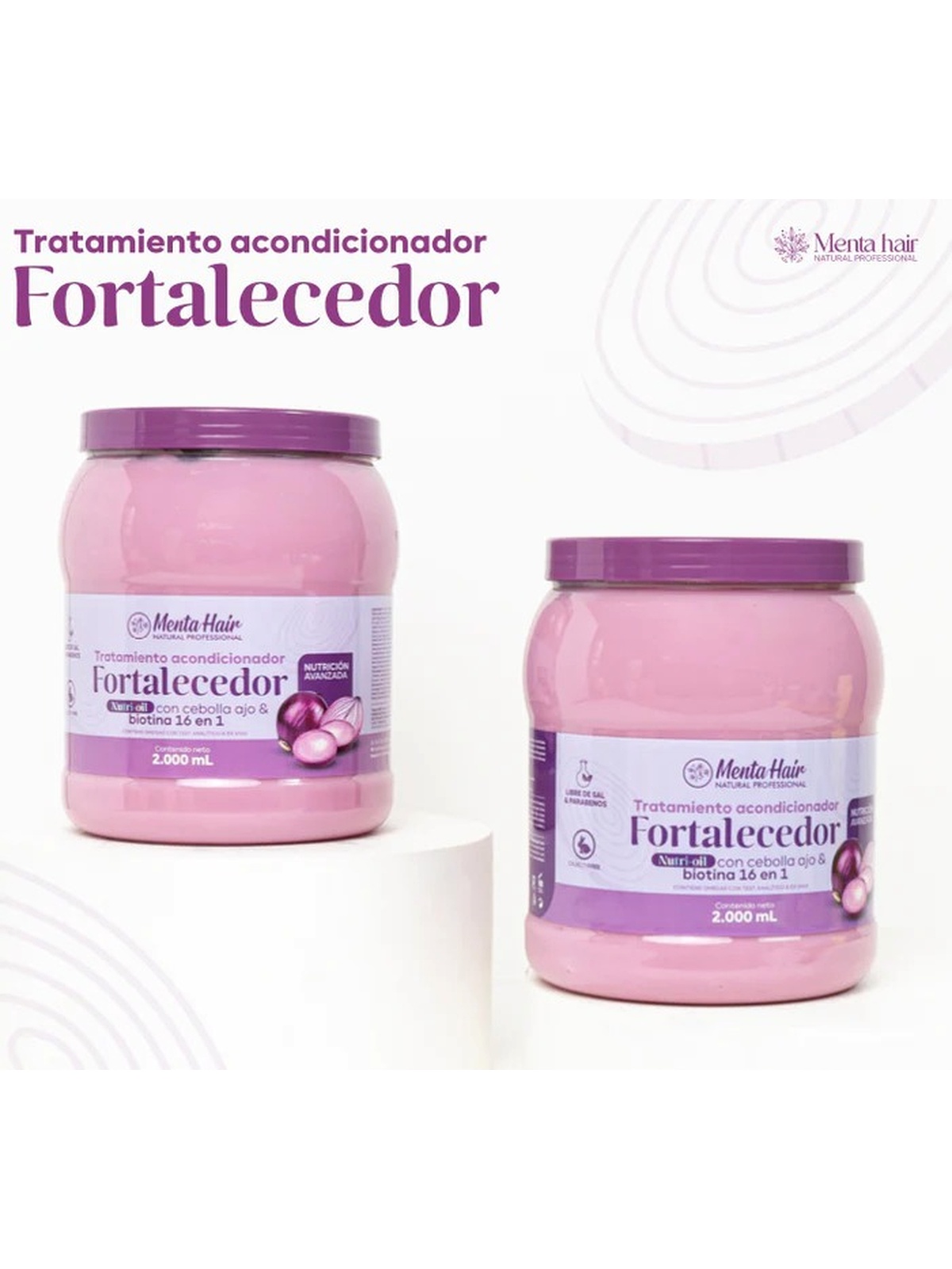 TRATAMIENTO ACONDICIONADOR FORTALECEDOR NUTRIOIL CON CEBOLLA AJO Y BIOTINA 16 EN 1 - X 2.000ML
