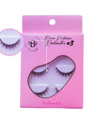 PESTAÑAS POSTIZAS RADIANTES X3 PARES BLOOMSHELL