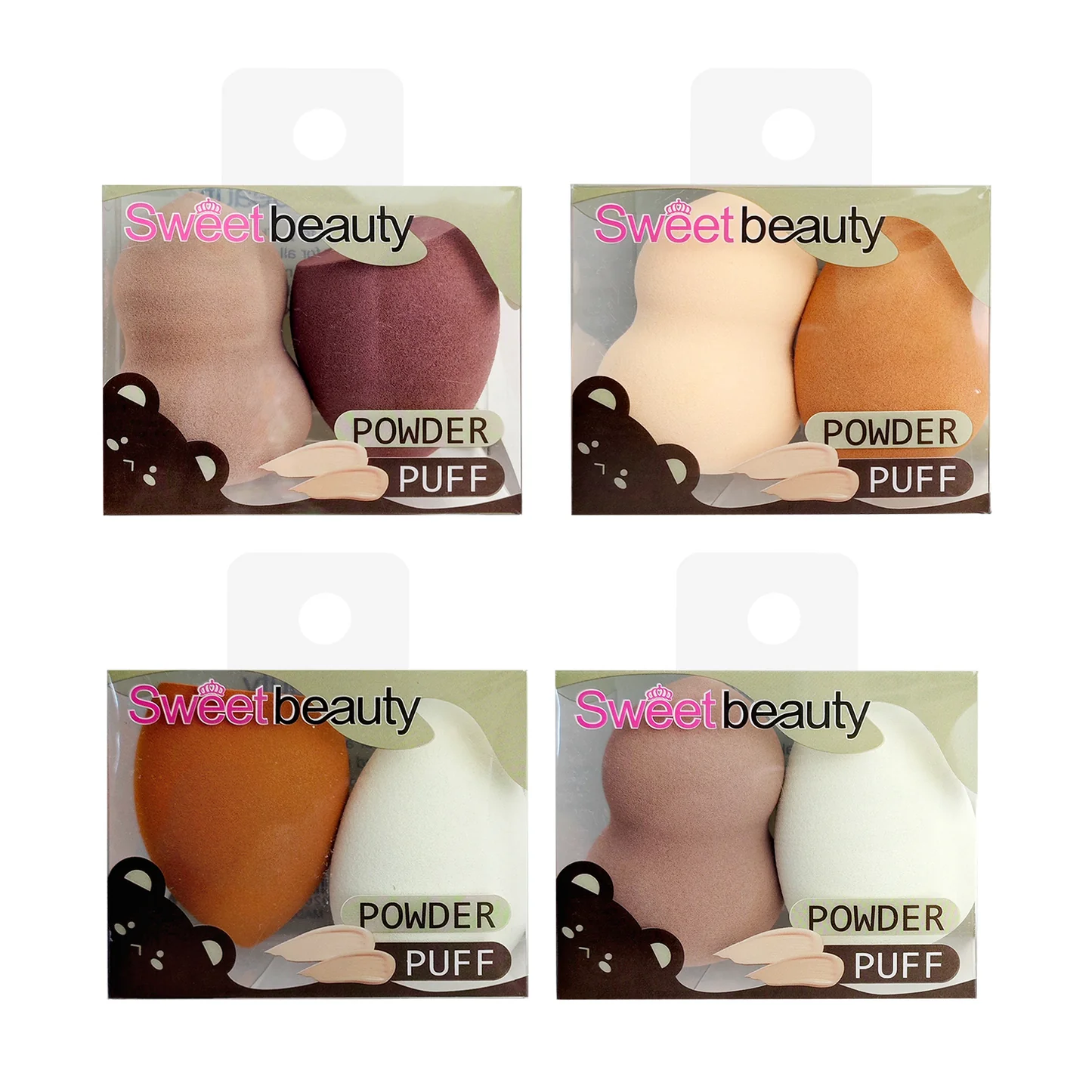 DUO BORLAS POWDER PUFF SWEET BEAUTY