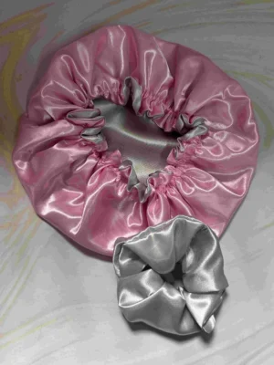 GORRO DE SATIN DOBLE FAZ &  SCRUNCHIE