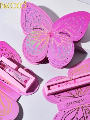 BUTTERFLY LIPSTICK & LIP GLOSS SET – KEVIN & COCO