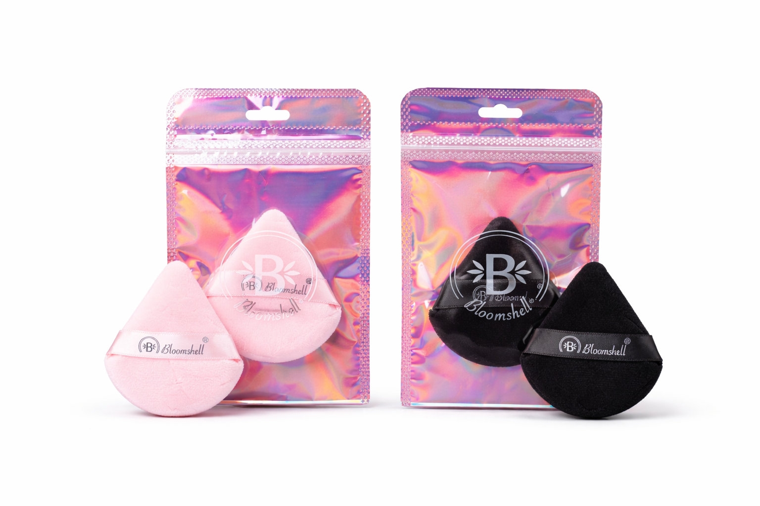 BORLAS PARA MAQUILLAJE BLOOMSHELL X2 (COLORES SURTIDOS)