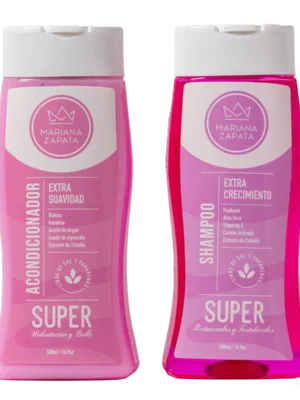 KIT EXTRA CRECIMIENTO Y SUAVIDAD MARIANA ZAPATA FORTALECIMIENTO Y BRILLO CAPILAR