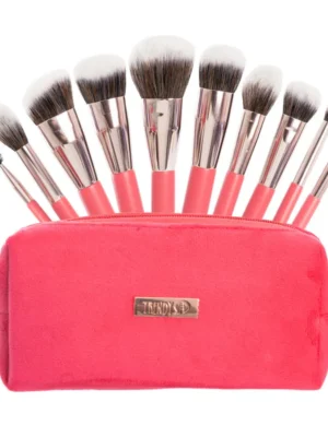 KIT DE BROCHAS X10 ROSA TERCIOPELO STN-BRT2287 TRENDY