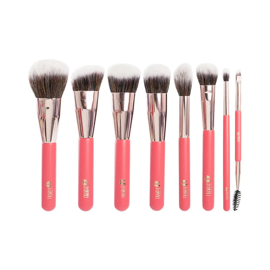 KIT DE BROCHAS X10 ROSA TERCIOPELO STN-BRT2287 TRENDY - Image 2