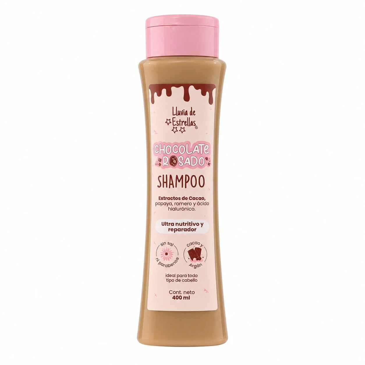 SHAMPOO CHOCOLATE ROSADO LLUVIA DE ESTRELLAS